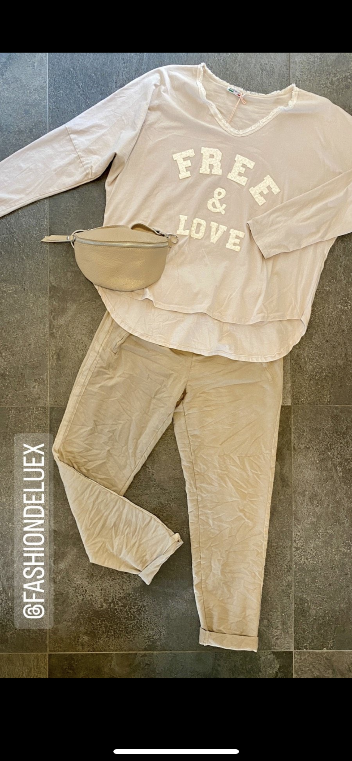 Free&Love Shirt Langarm
