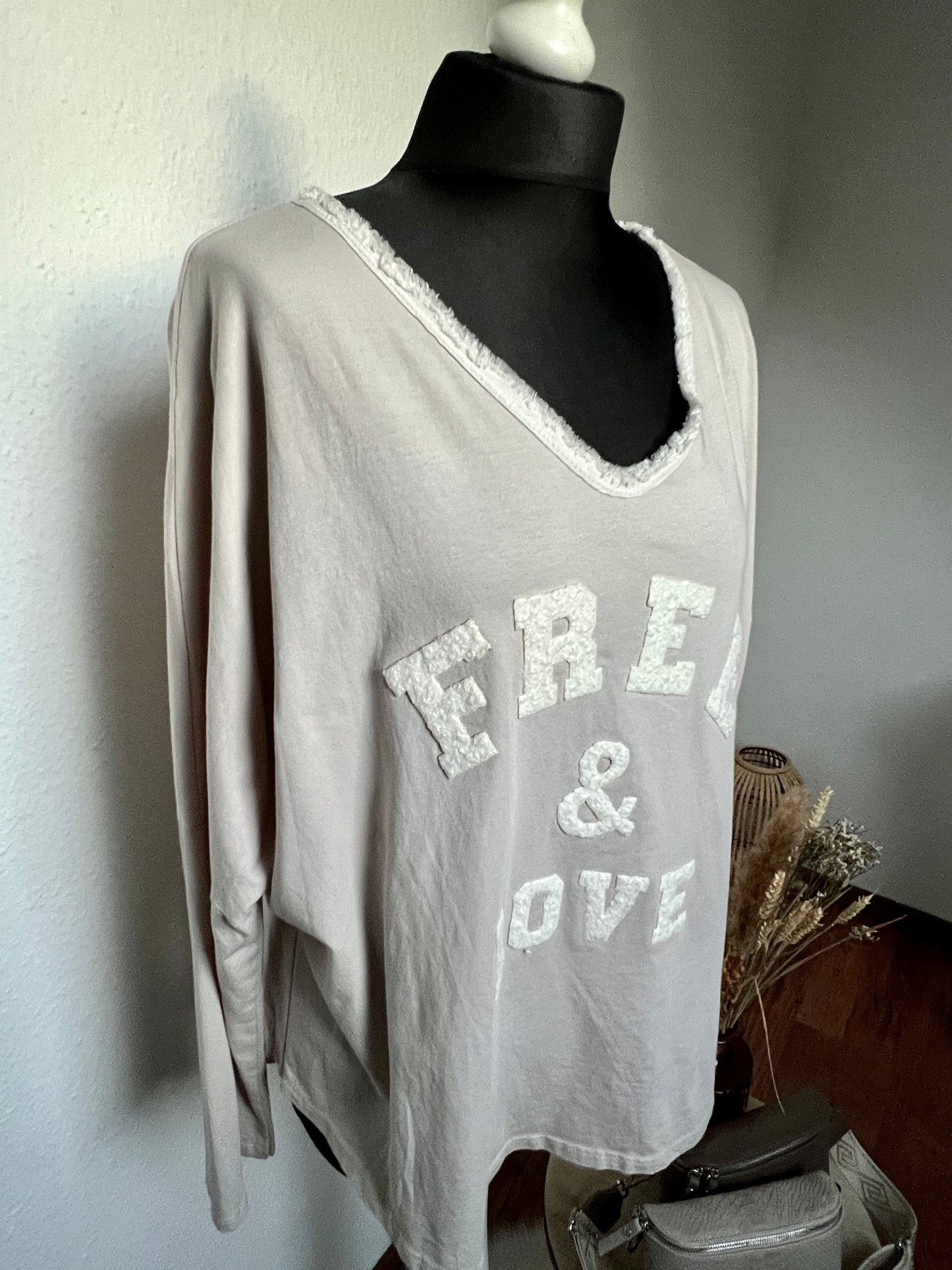 Free&Love Shirt Langarm