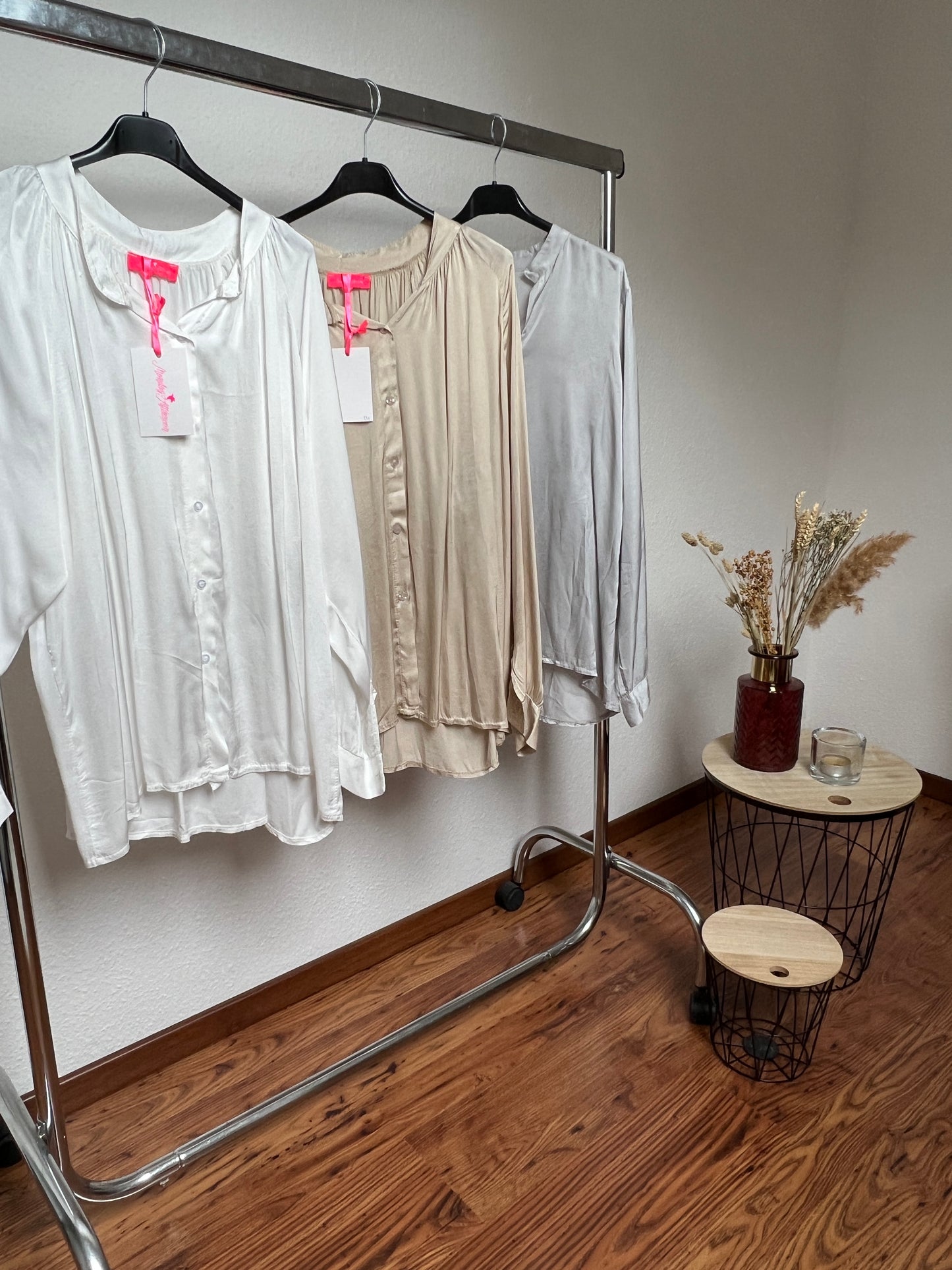 Edle leichte Seiden Mix Bluse