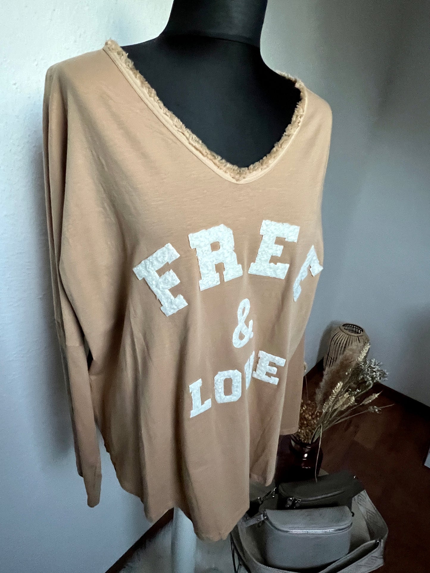 Free&Love Shirt Langarm