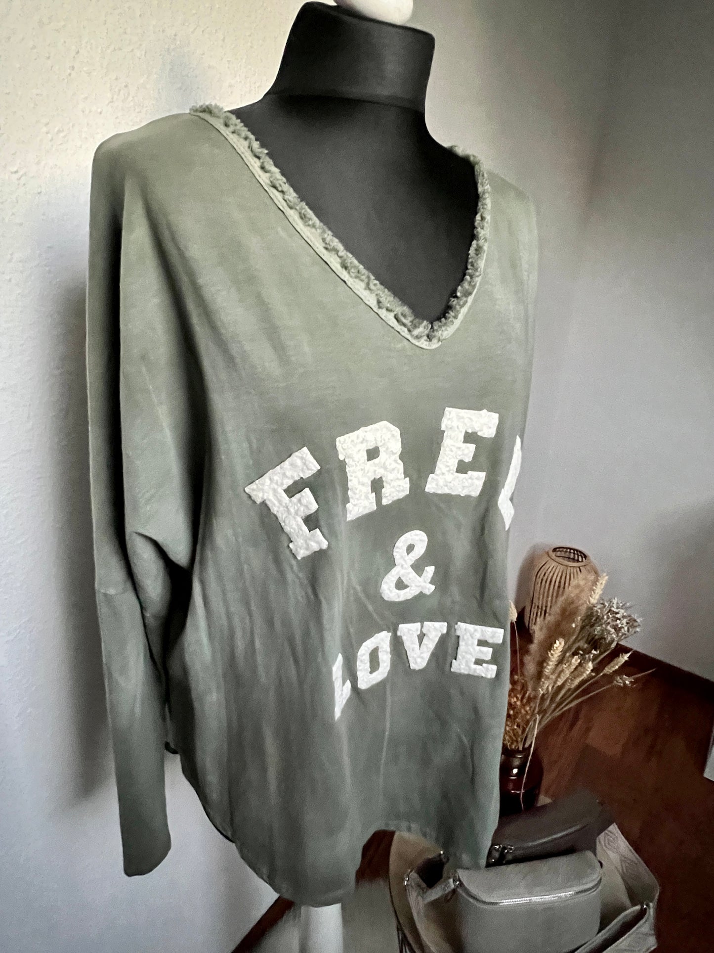 Free&Love Shirt Langarm