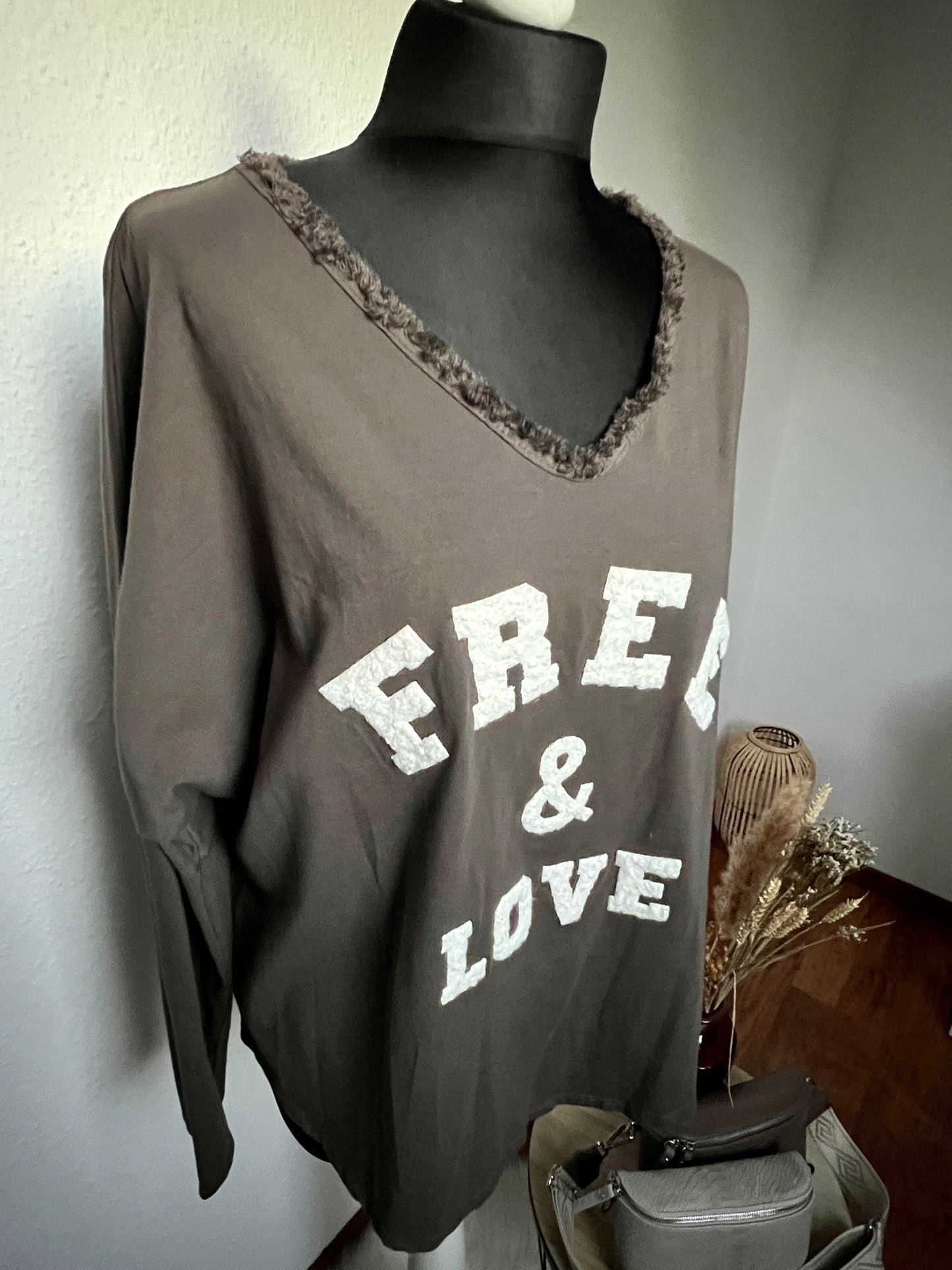 Free&Love Shirt Langarm
